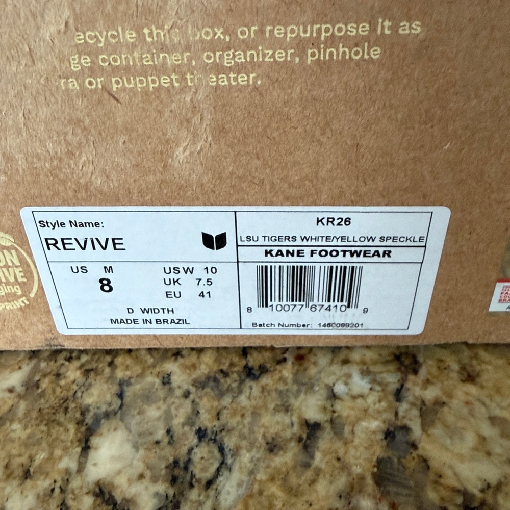 REVIVE New W/O tags 
LSU White and Yellow Slip-On Shoes. - Picture 3 of 8